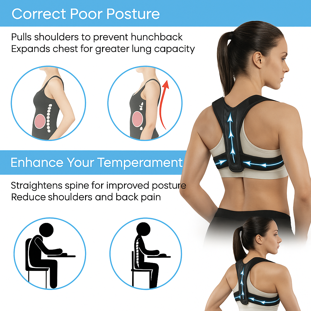Adjustable Breathable Back Posture Corrector - PickyCozy™️